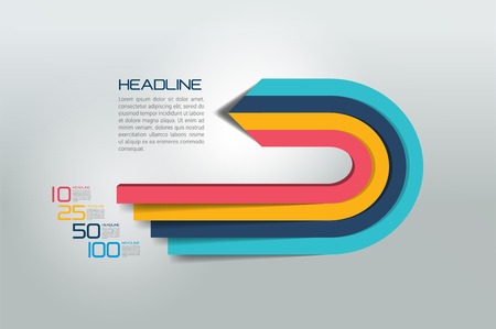 Arrows infographic template, diagram, graph, presentation, chart, scheme. Business concept with 4 options.のイラスト素材