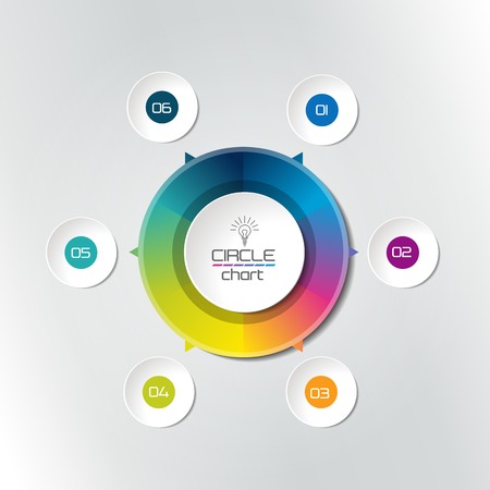 Circle infographic chart, diagram, scheme.のイラスト素材