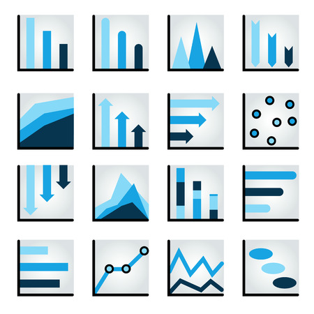 Charts set Infographics vector illustrationのイラスト素材