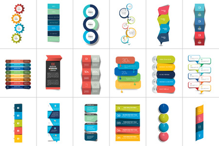 Set of option step by step vertical business infographic templateのイラスト素材