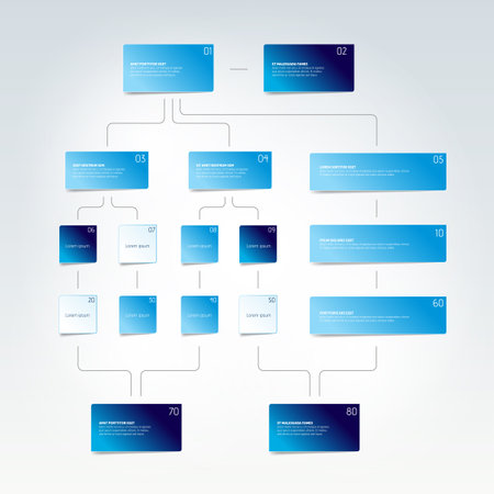 Flowchart, diagram, template, scheme, infographic.のイラスト素材