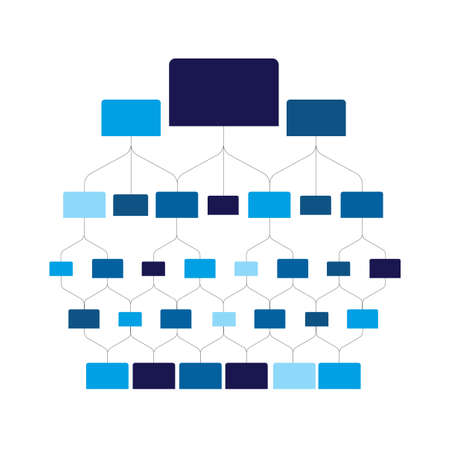 Infographics flowchart. Colored shadows scheme.のイラスト素材