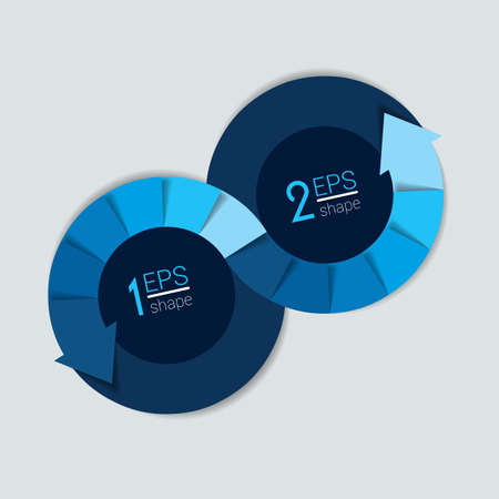 Devops, infinity infographic. 2 step options template, scheme, diagram, chart.のイラスト素材