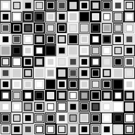 Pattern, geometric square black and white background. Vector.のイラスト素材