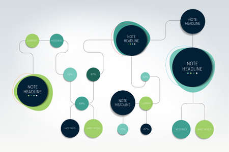 Flow chart, chart, diagram, template, scheme, infographic.のイラスト素材