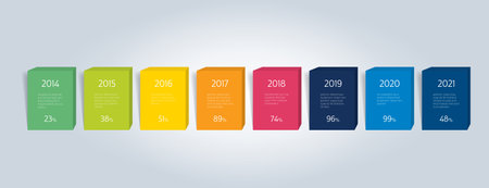Timeline, infographic, price table, schedule, template, banner. Infographic element. Vector.のイラスト素材