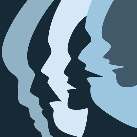 Fear, depression, distress, mental illness, psychological problems. Vector.のイラスト素材