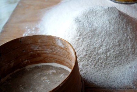 preparing dough