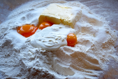 preparing dough
