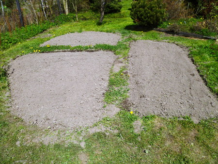 flowerbeds in the gardenの写真素材