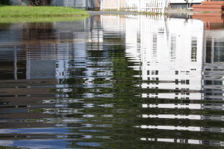 Flooded Yardの写真素材