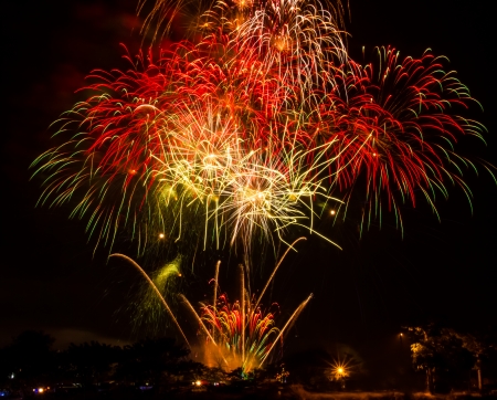 Competition international fireworks in Thailand の写真素材