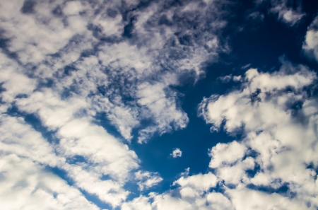 The beautiful  blue sky and white cloud