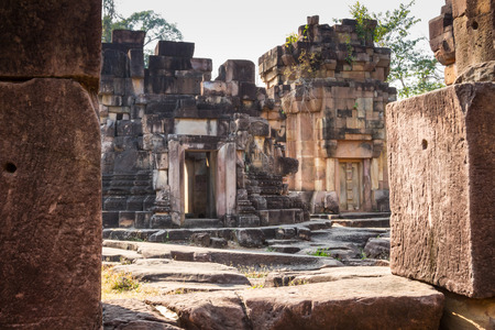  Tha meain thom  ancient castle at border of  thailand-cambodiaの写真素材