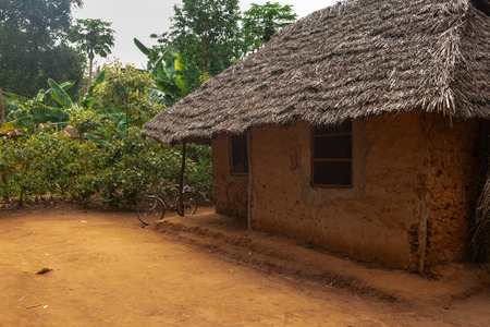 African clay house in a local villageの写真素材