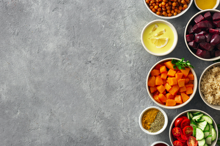 Set food for cooking healthy vegetarian food.の写真素材
