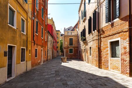 Venice in Italy. Beautiful cozy street. Summer cityscapeの写真素材