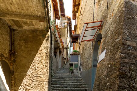 Beautiful narrow streets of Italy. Summer cityscapeの写真素材