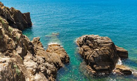 Beautiful seascape in Cinque Terre Italyの写真素材