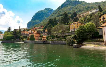 Beautiful landscape on the lake Como Italy