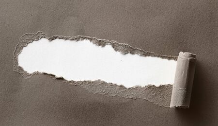 Torn brown paper with space for your text close upの写真素材