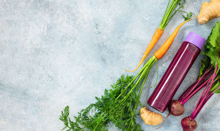 Ingredients for cooking beetroot detox drink Healthy Diet Food Conceptの写真素材