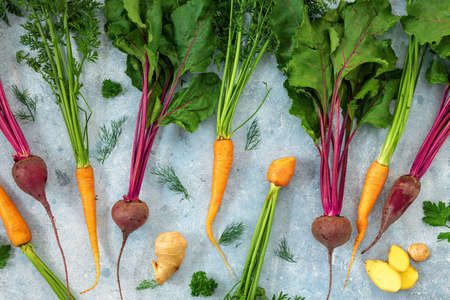 Raw ingredients for detox nutrition. Healthy and clean foodの写真素材