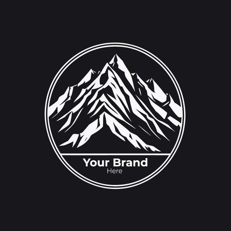 Mountain logo template vector icon illustration design.Mountains logo conceptのイラスト素材