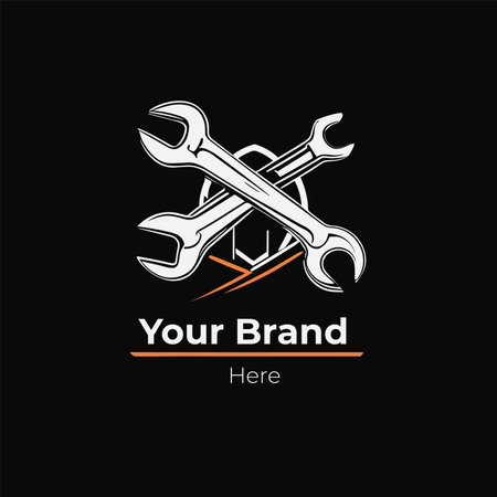 Wrench and screwdriver logo design vector template. Mechanic service logo.のイラスト素材