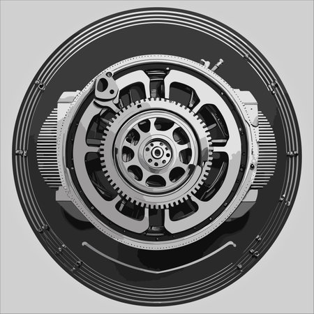 3d render of car engine isolated on gray background. High resolution image.のイラスト素材