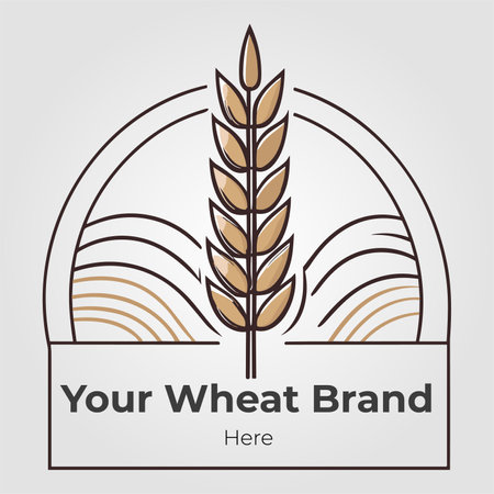 Wheat design template. Vector illustration for your , icon, brand identity.のイラスト素材