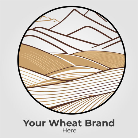 Vector illustration of a wavy landscape in the style of engravingのイラスト素材