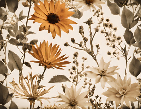 flowers in the garden - perfect background with space for text or imageの素材