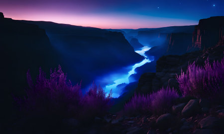 Fantastic night view of the Grand Canyon, Arizona, USAの素材