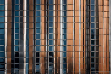 Abstract background of the facade of a modern office building. Modern architecture.の素材