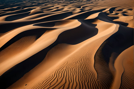 Sand dunes in the Sahara desert, Morocco. 3d renderの素材