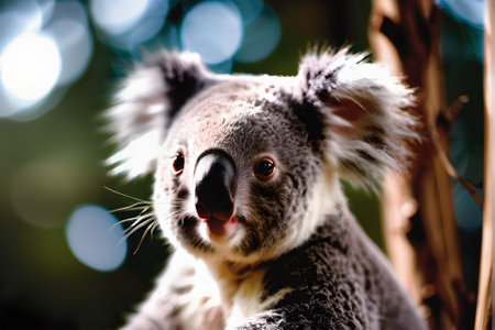 Cute koala bear in the forest, Thailand. Macro.の素材