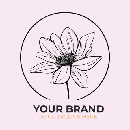 Flower design over pink background, vector illustration. graphic design.のイラスト素材