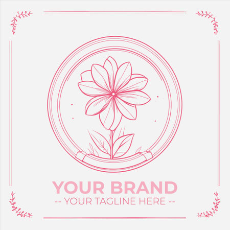Beauty brand logo design template. Cosmetics, spa, beauty salon, flower shop, cosmetics and health care company.のイラスト素材