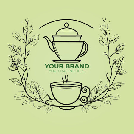 Tea design over green background, vector illustration eps10 graphic.のイラスト素材