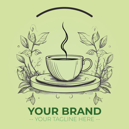 Coffee design over green background, vector illustration eps10のイラスト素材