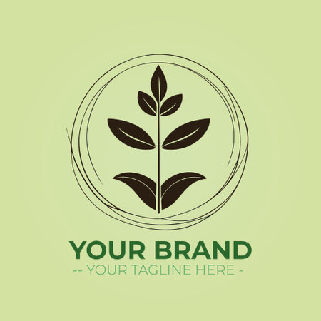 Logo design template. Vector illustration of natural product, eco, bio, ecology, organic, bio, natural product.のイラスト素材