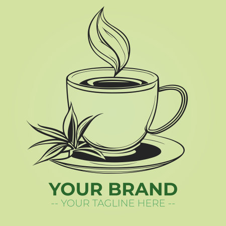 Coffee design over green background, vector illustration.のイラスト素材