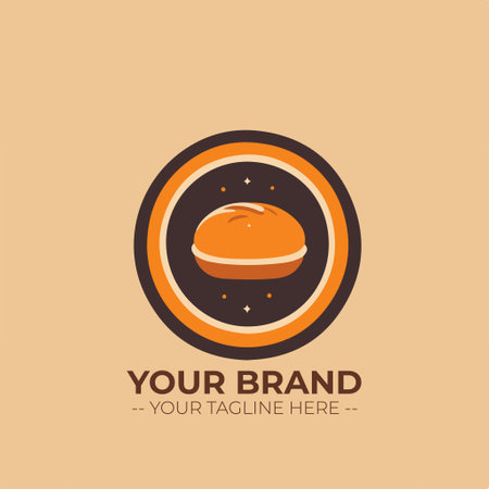 Bread logo design template. Vector illustration of food logotype.のイラスト素材