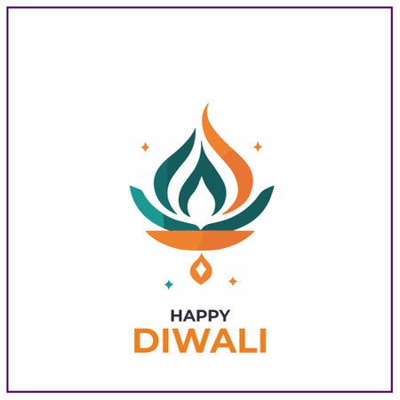 Happy Diwali vector design template. Hindu festival of lights.のイラスト素材