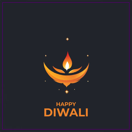Happy Diwali. Diwali Greeting Card Design Vector Template.のイラスト素材