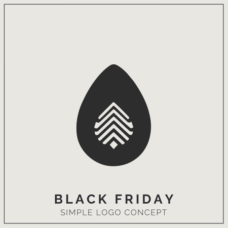 Initial Letter Black Friday Logo Template Design Vector Illustration, EPS10のイラスト素材