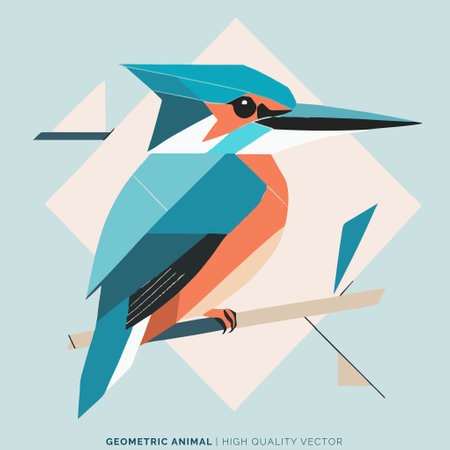 Kingfisher flat icon. Vector illustration of a kingfisher.のイラスト素材