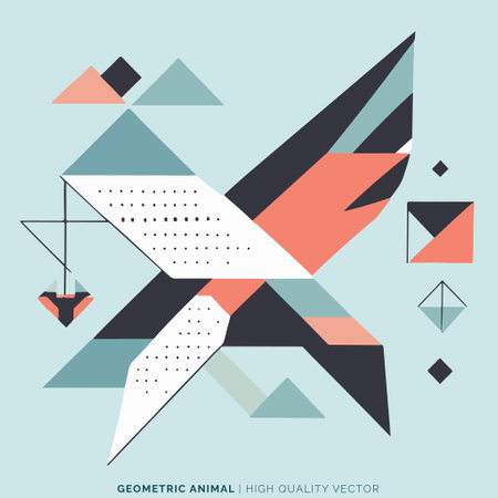 Geometric abstract background with triangles, lines and figures. Vector illustrationのイラスト素材