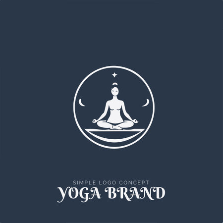 Yoga and meditation logo design template. Vector illustration of yoga logo.のイラスト素材